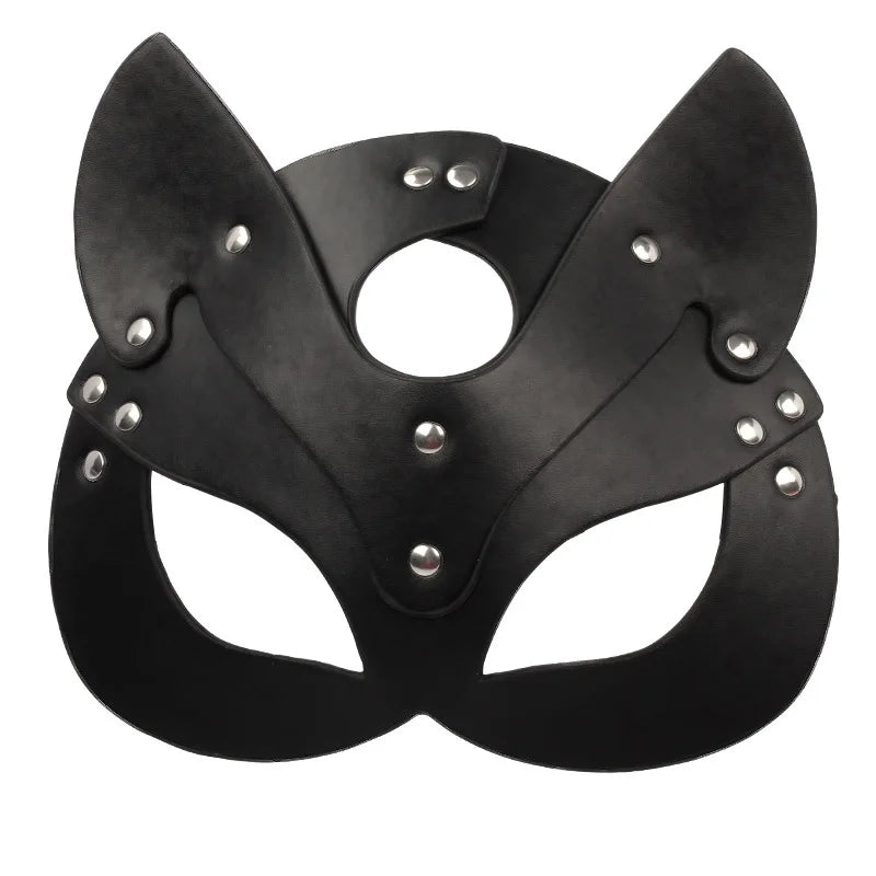 Sex Toys for Woman Cosplay Fox Mask Tail Anal Plug Metal Anus Butt Plug Mask Half Cat Mask Party Sexy Adult Mask Game