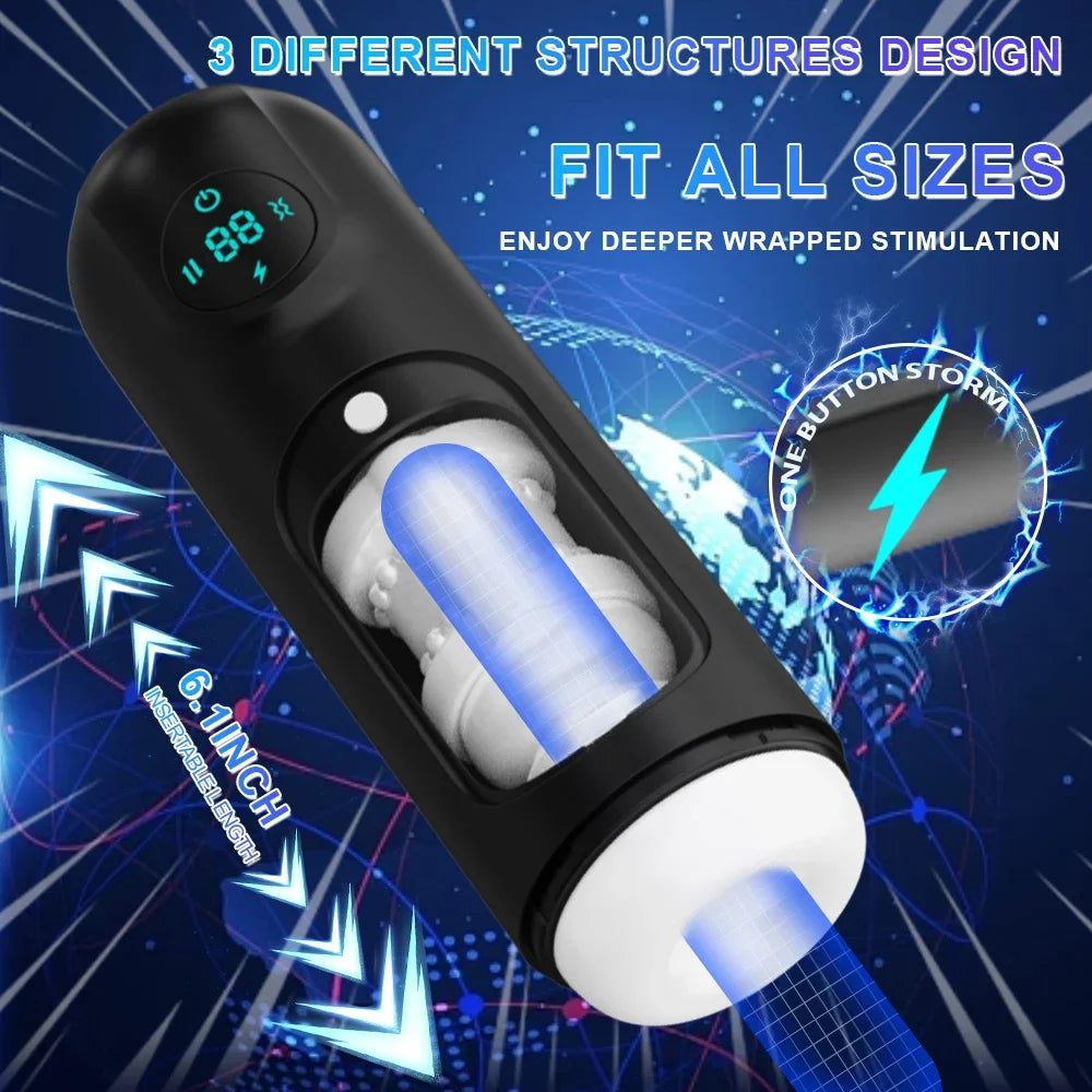 Sex Machines Toys for Men Automatic Sucks Male Masturbator Double Penatration Adult Sex Toys Gag In Mouth Blowjob False Vagina