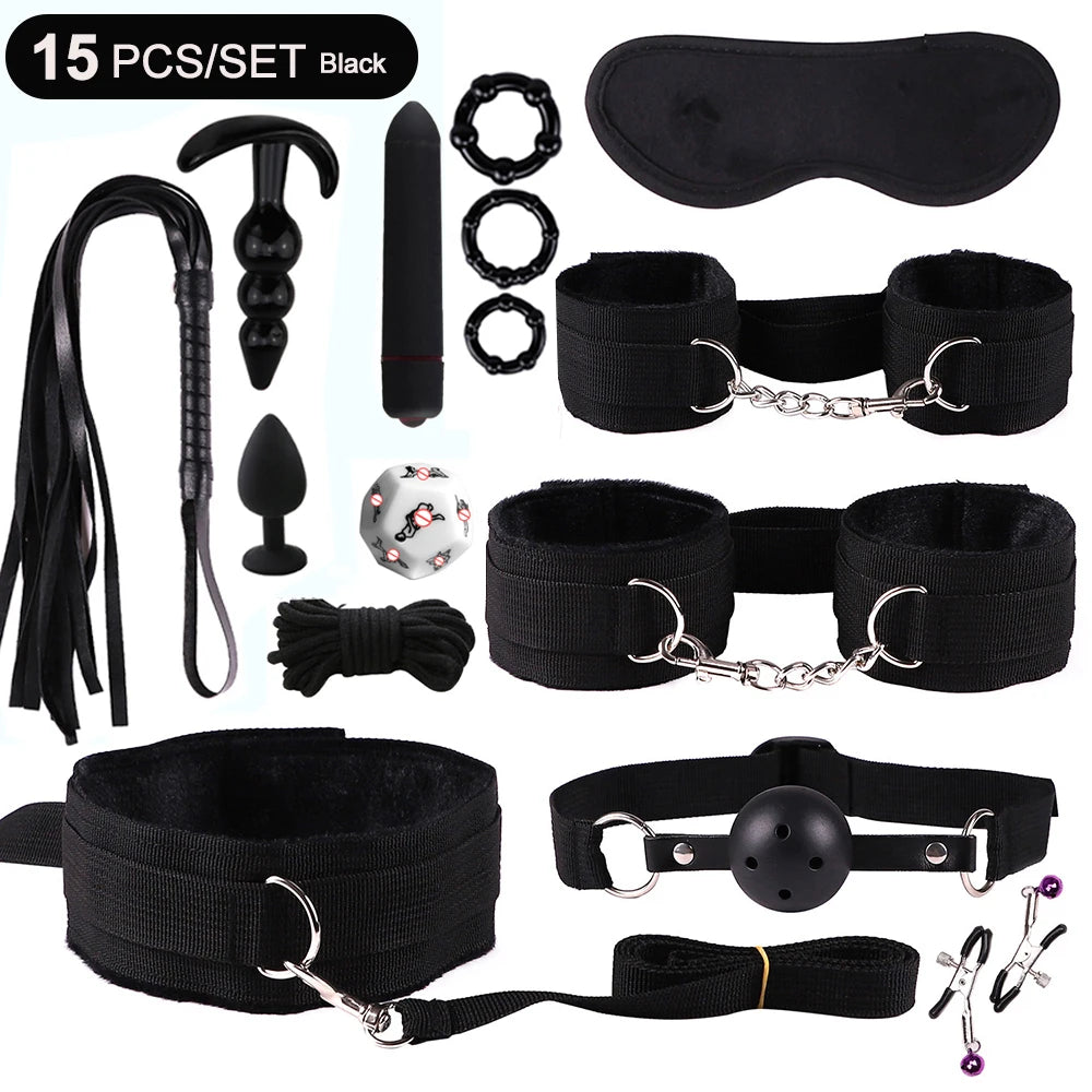 Sex toys for women BDSM sexual couples kit erotic accessories handcuffs for session Anal plug sex game Adult Sexy Toys sexyshop