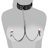 Adult Games Sexy Toys For Women Couples BDSM Bondage Fetish Collar Chain Collars Nipple Clamps Vagina Clitoris Sex Products 18+