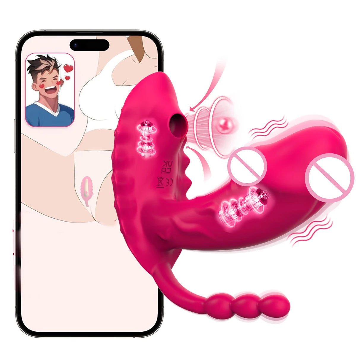 Sex Toys for Women Vibrator 3 IN 1 App Remote Controlled Wearable Dildo Clitoral G Spot Sucking Vibrators Couples Sex Machine