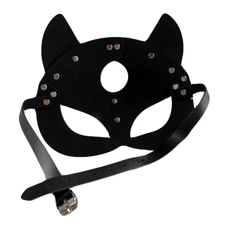 Sex Toys for Woman Cosplay Fox Mask Tail Anal Plug Metal Anus Butt Plug Mask Half Cat Mask Party Sexy Adult Mask Game