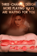 3 IN 1 Sex Toys Masturbation For Men Deep Throat Artificial Real Pussy Oral Male MasturbatorBlowjob Realistic Rubber Vagina