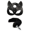 Sex Toys for Woman Cosplay Fox Mask Tail Anal Plug Metal Anus Butt Plug Mask Half Cat Mask Party Sexy Adult Mask Game
