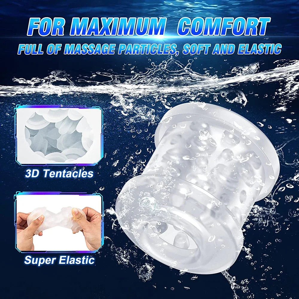 Sex Toys for Men Automatic Telescopic Realistic Vagina Vibrator Adult Goods Male Masturbator Cup Blowjob Oral Pussy Stimulator