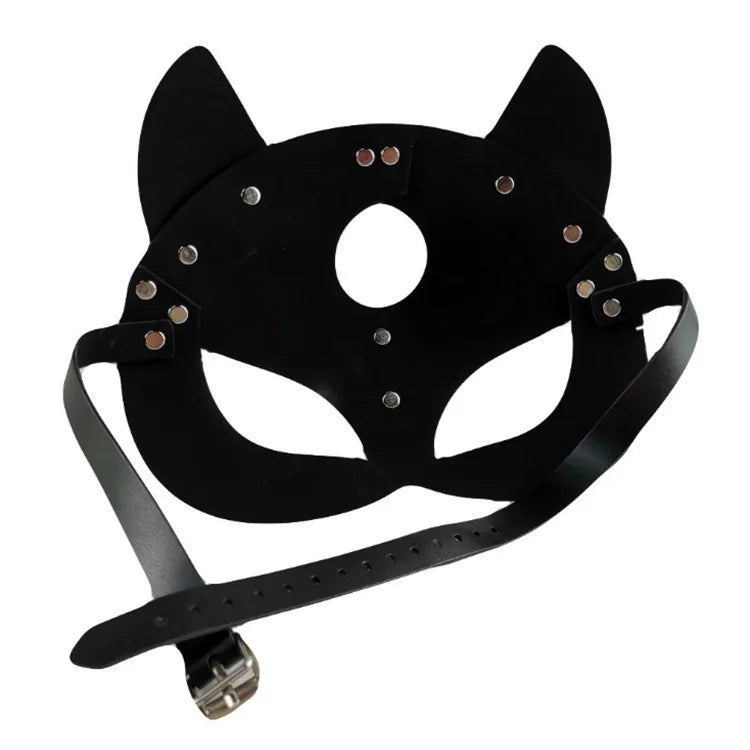 Sex Toys for Woman Cosplay Fox Mask Tail Anal Plug Metal Anus Butt Plug Mask Half Cat Mask Party Sexy Adult Mask Game